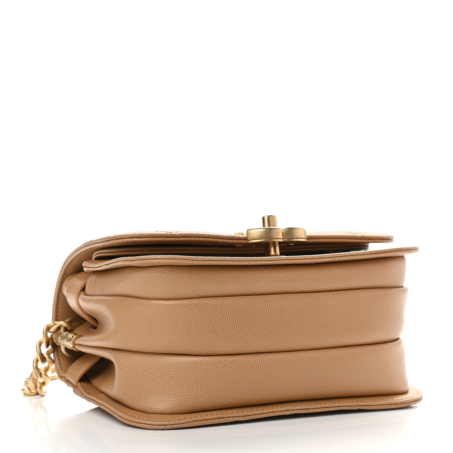 Chanel Caviar Mini Messenger Bag Beige 4 of 9