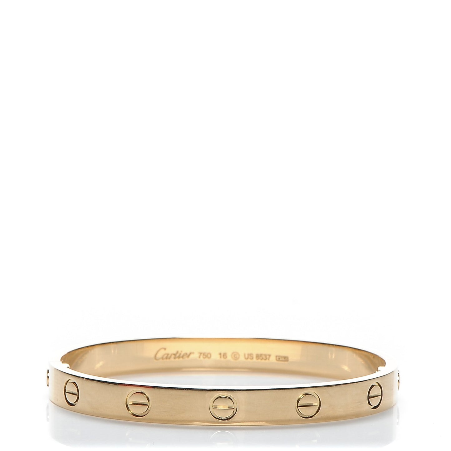18K Yellow Gold LOVE Bracelet 16
