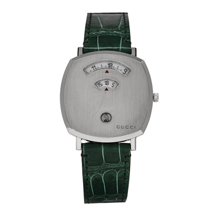 Gucci Stainless Steel Alligator 38mm Grip Quartz Watch Green 1 of 5