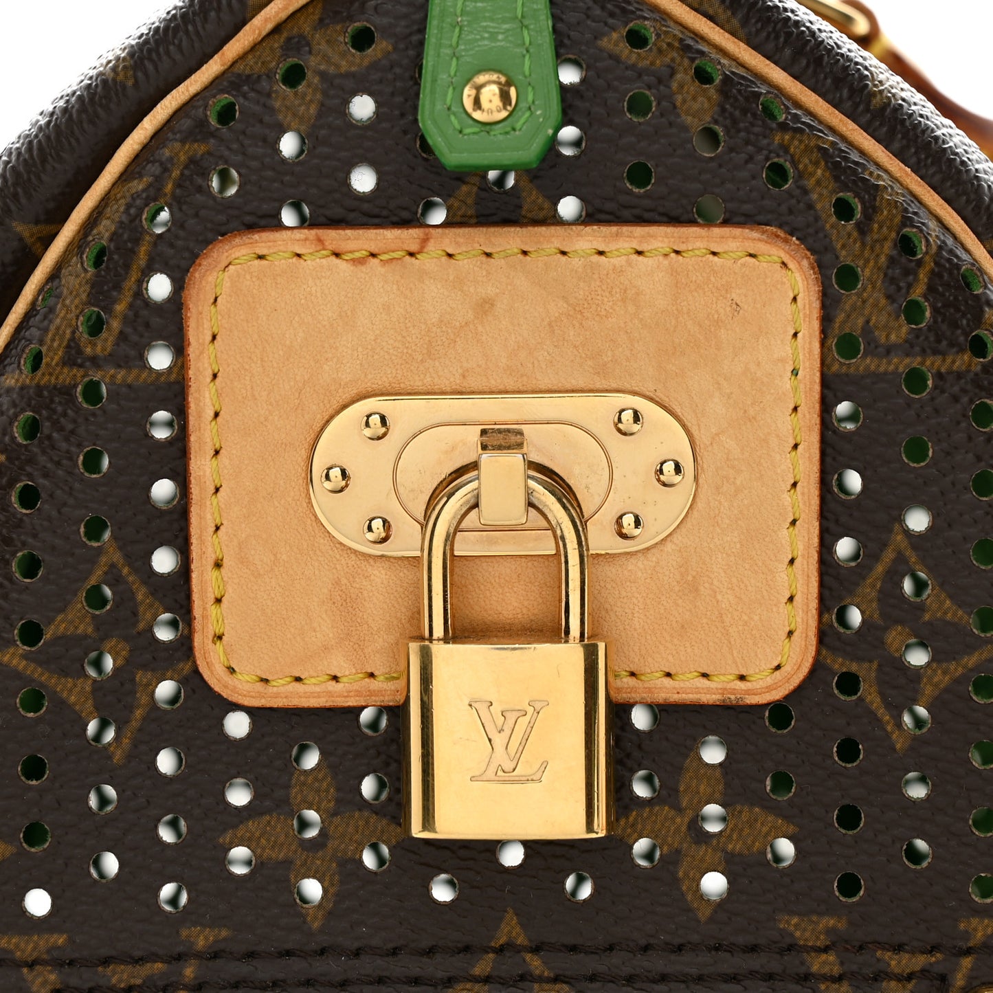 Monogram Perforated Speedy 30 Green