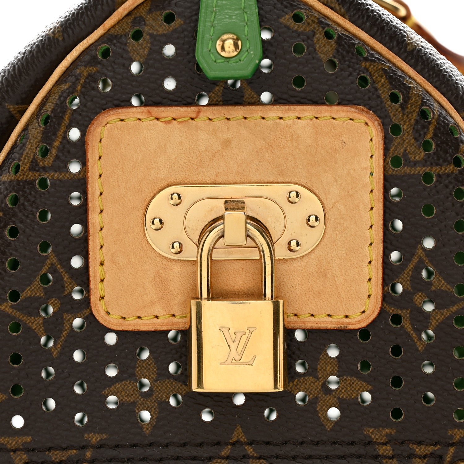 Louis Vuitton Monogram Perforated Speedy 30 Green 8 of 11