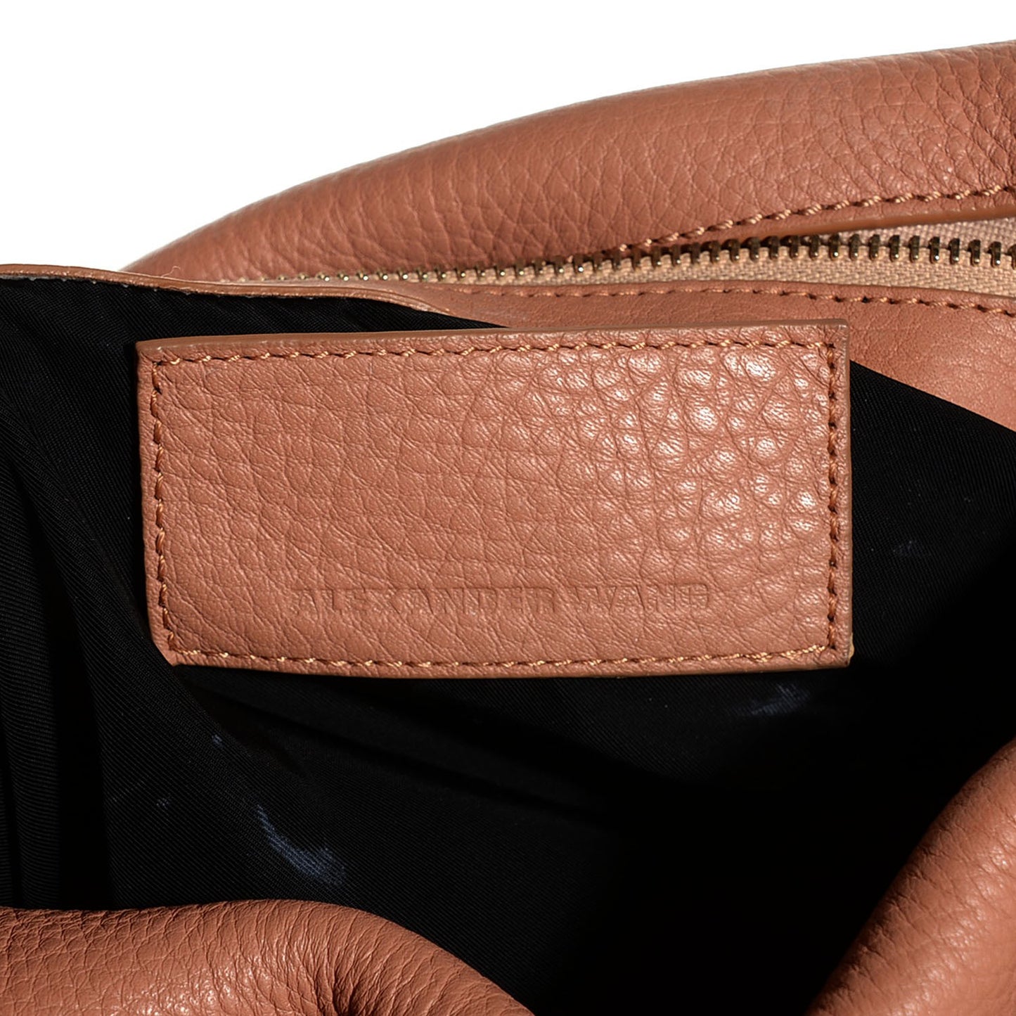 Pebbled Calfskin Rocco Tan Pale Gold Hardware