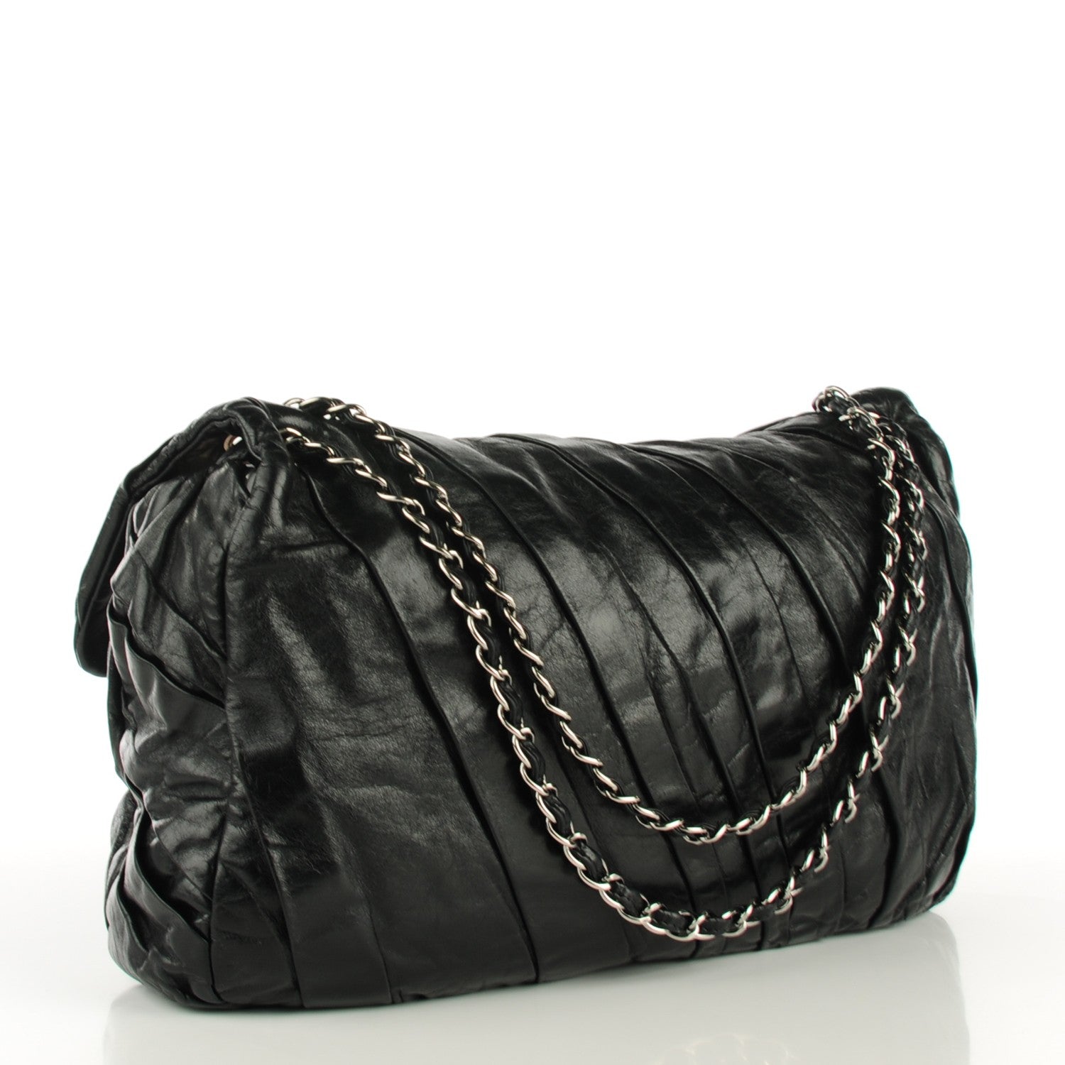 Chanel Glazed Calfskin Twisted Maxi Flap Black 3 of 7