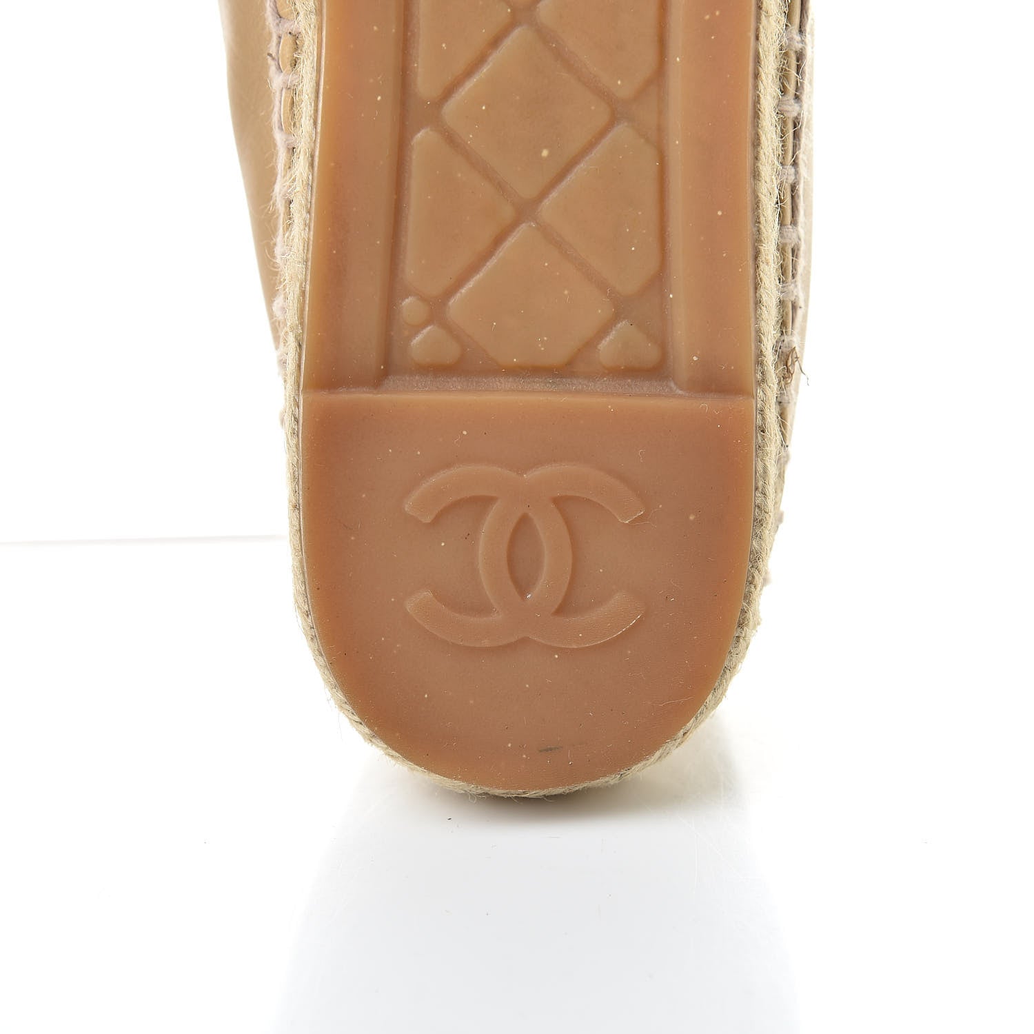 Chanel Lambskin CC Espadrilles 36 Beige Black 10 of 15