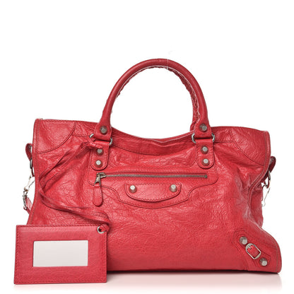 Balenciaga Agneau Giant 12 Silver Hardware City Rose Thulian 1 of 15