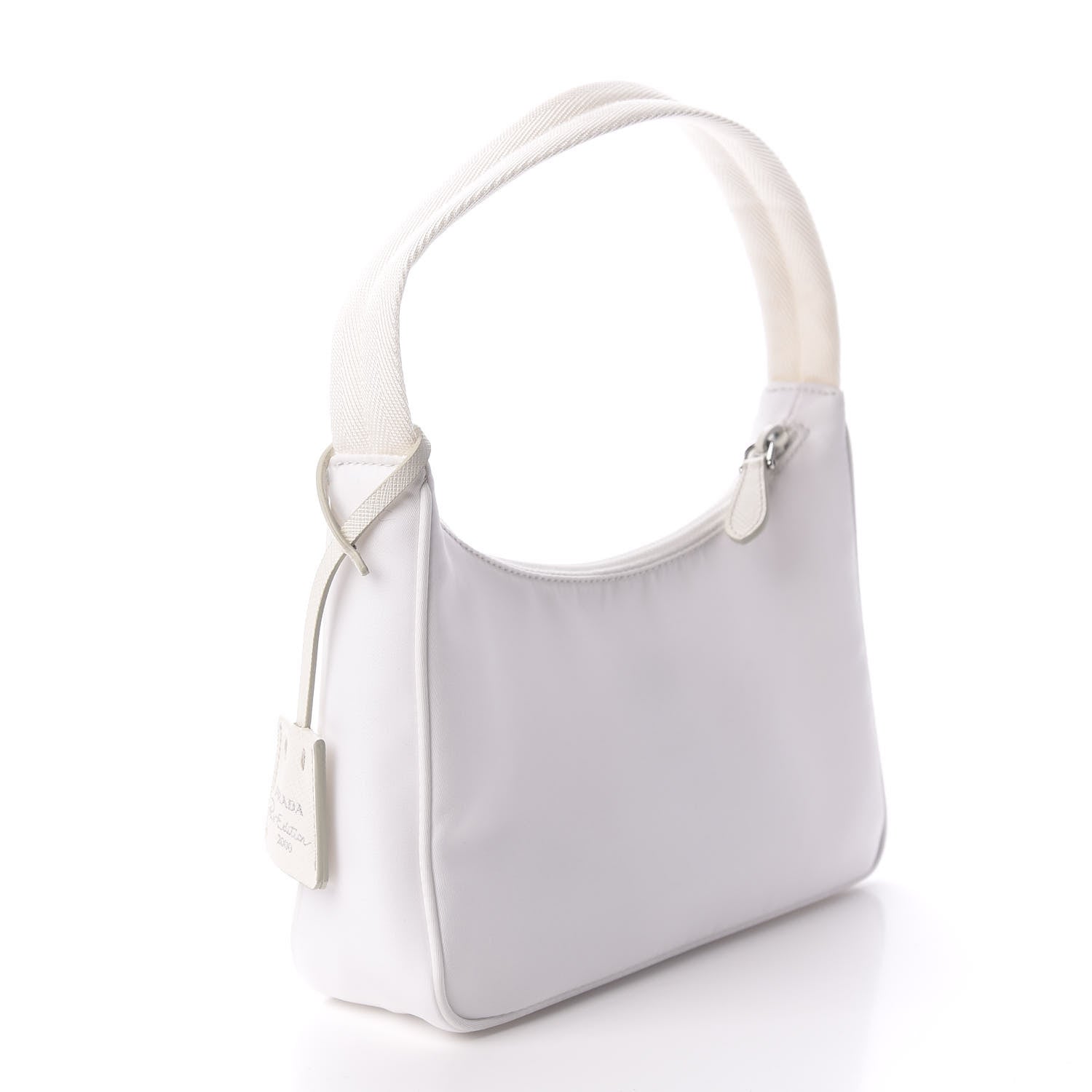 Prada Tessuto Nylon Mini Re-Edition 2000 Bag White 3 of 9