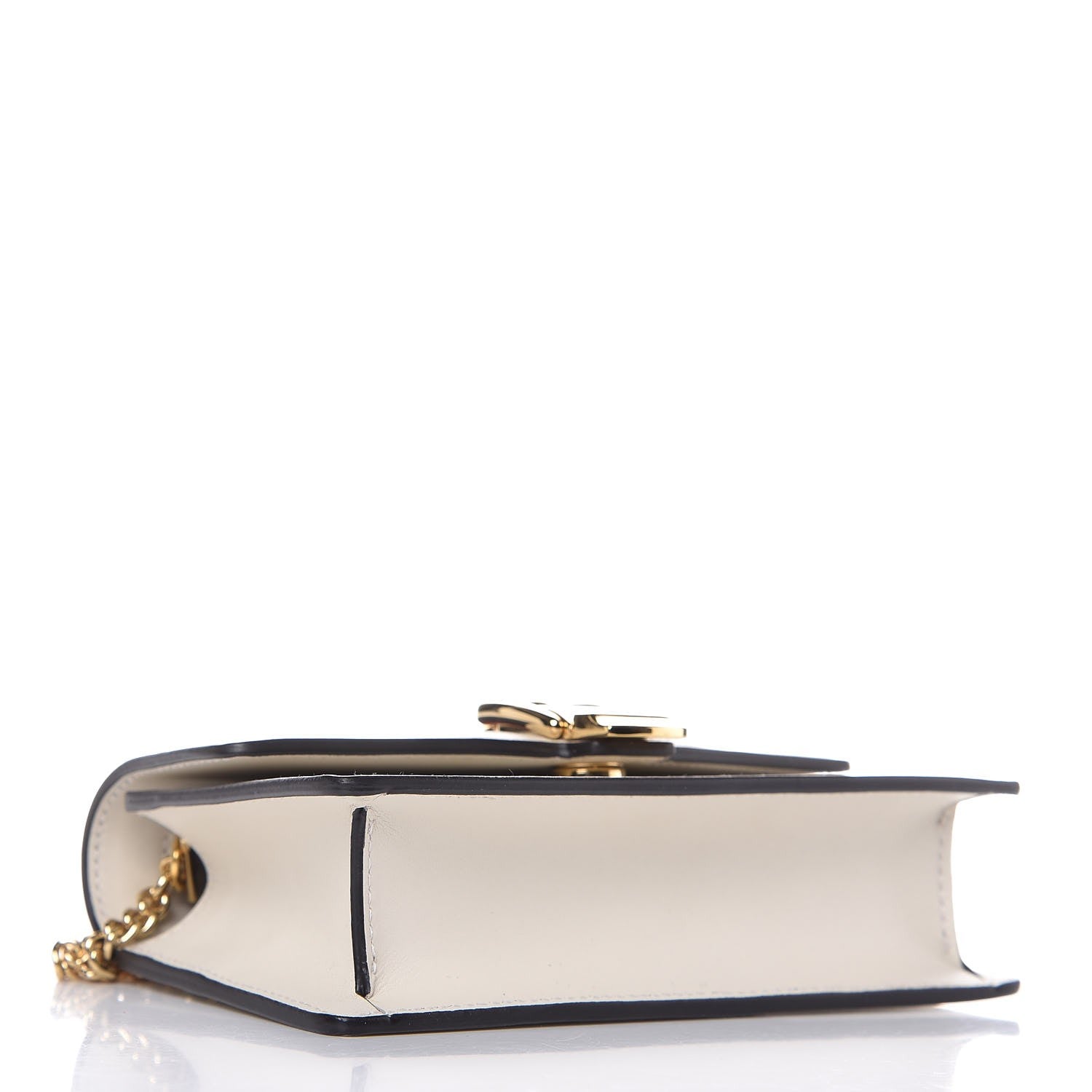 Gucci Calfskin Super Mini Sylvie Chain Shoulder Bag White 4 of 8