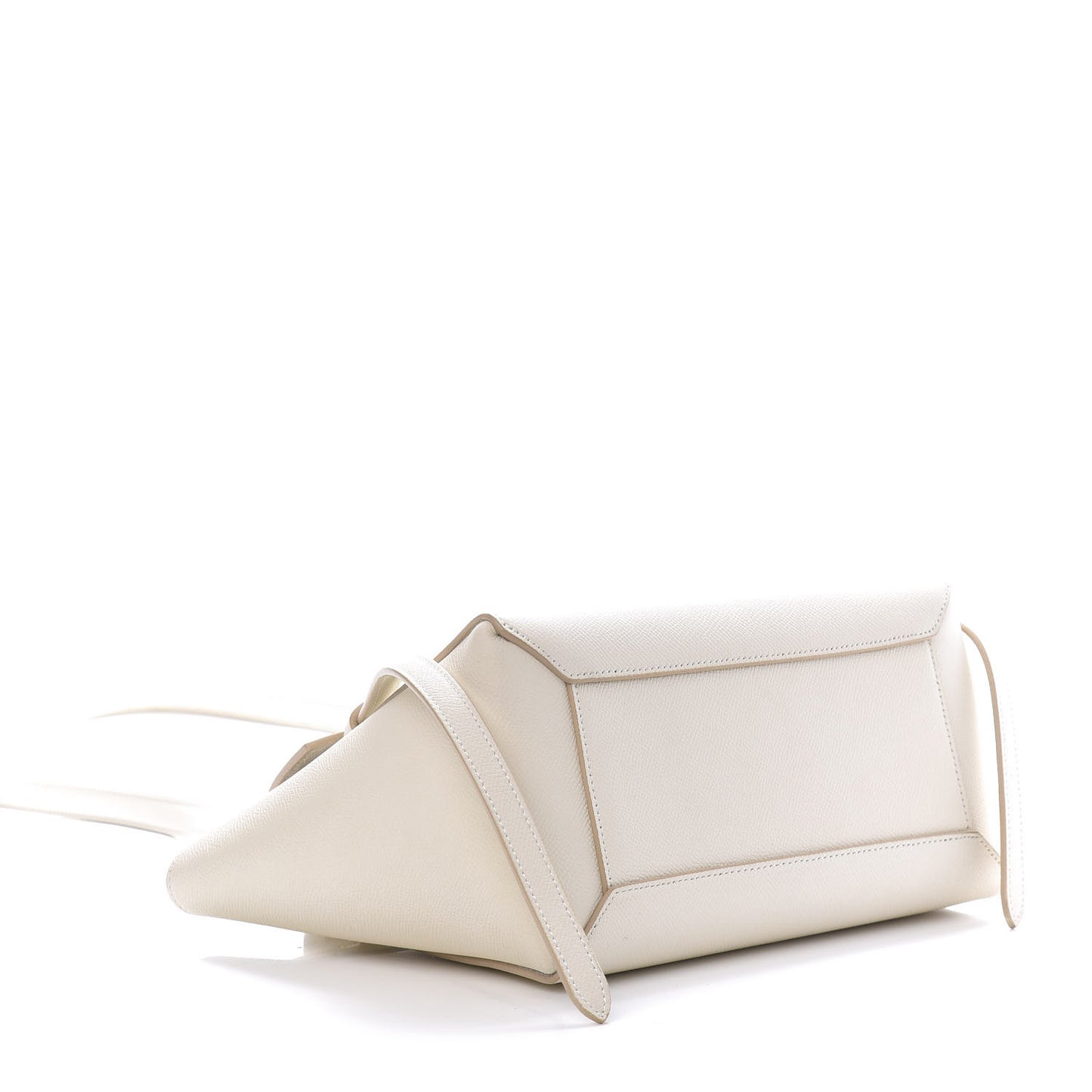 Grained Calfskin Micro Belt Bag White
