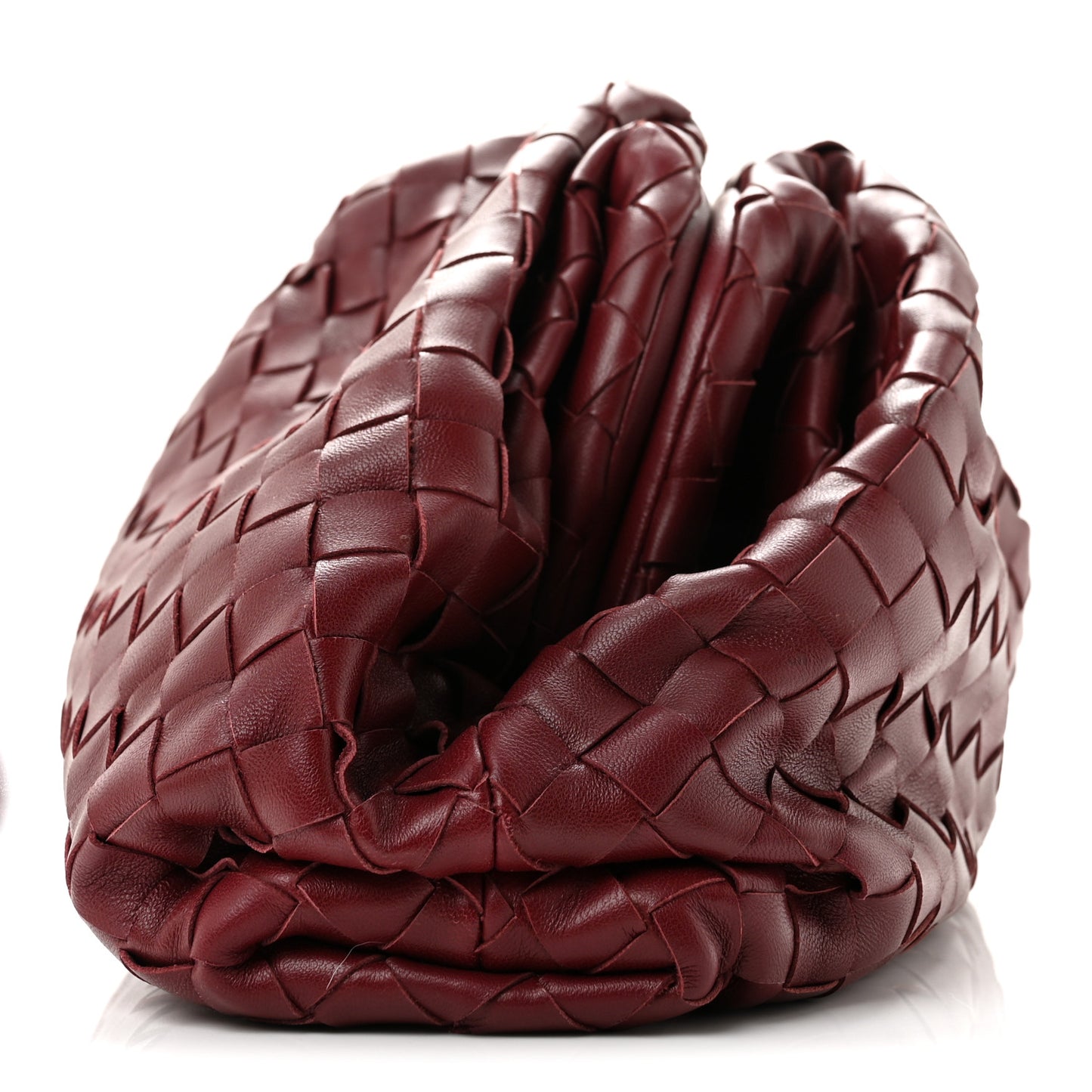 Nappa Maxi Intrecciato The Pouch Oversized Clutch Bordeaux