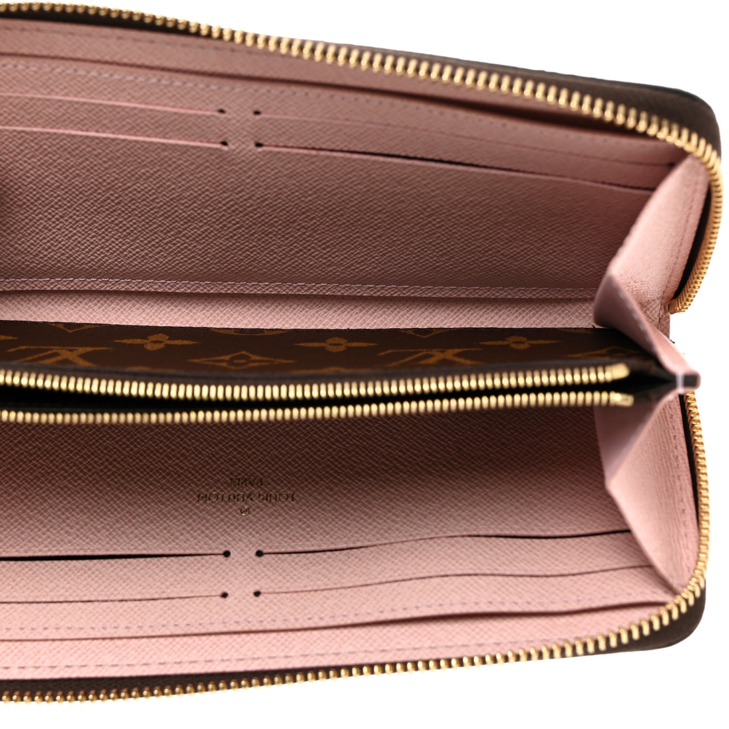 Monogram Clemence Wallet Rose Ballerine