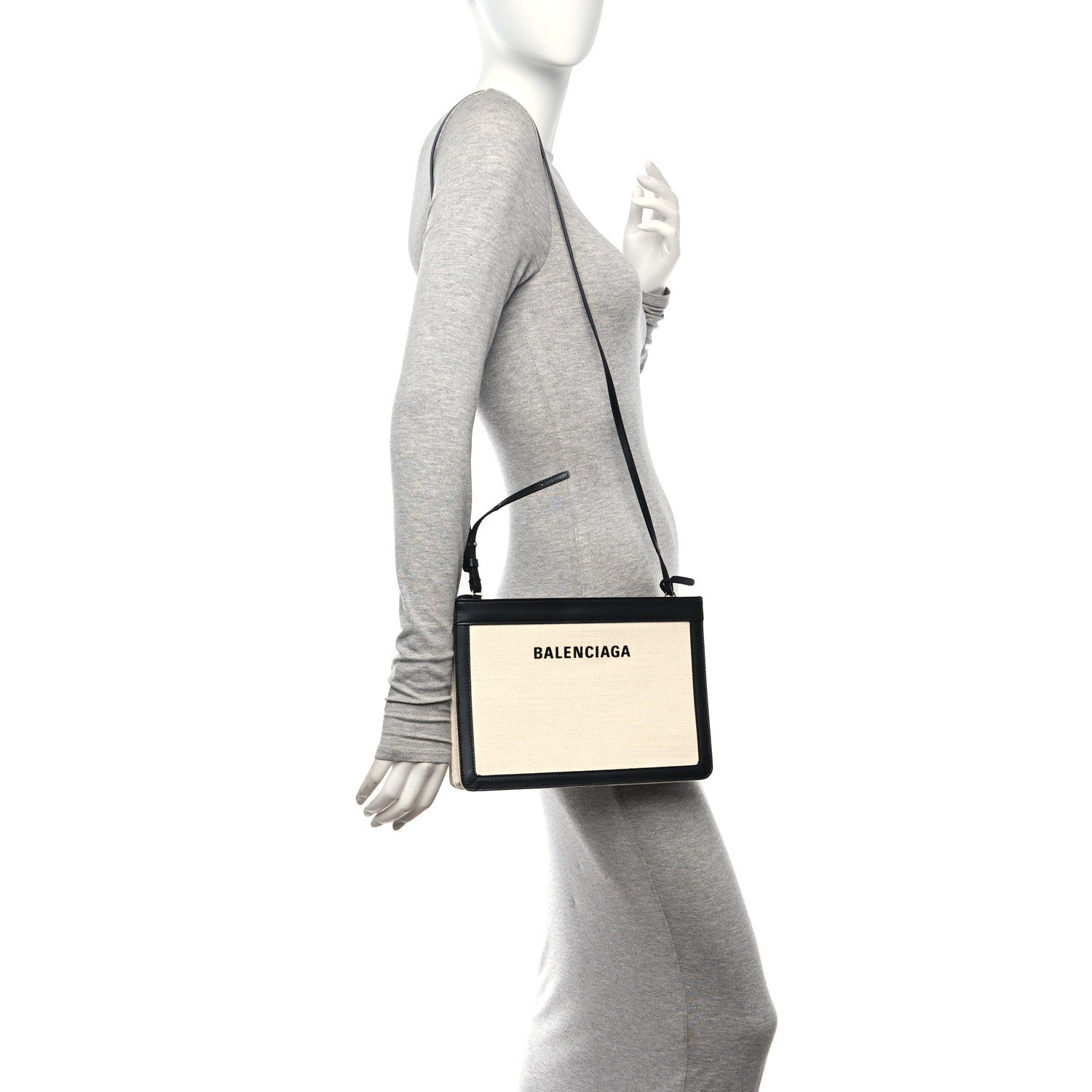 Balenciaga Cotton Canvas Pochette Crossbody Bag Black 2 of 11