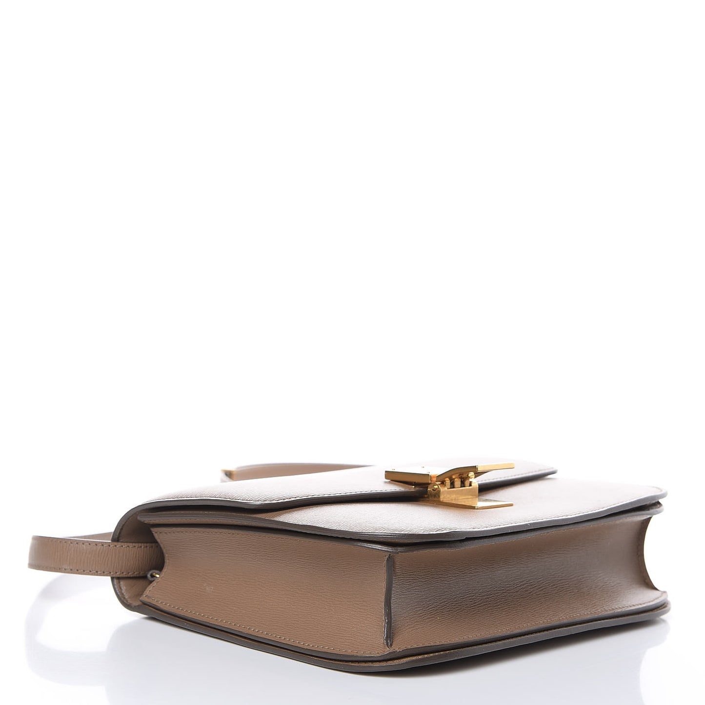 Liege Calfskin Medium Classic Box Flap Bag Taupe