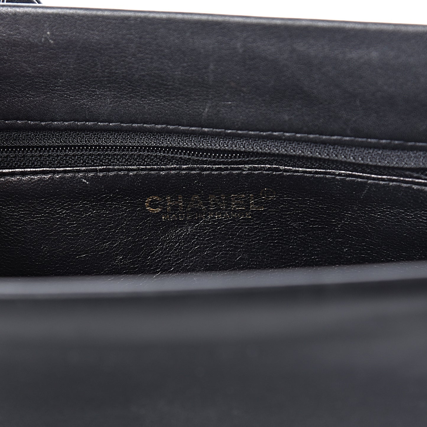 Calfskin Logo Shoulder Bag Black