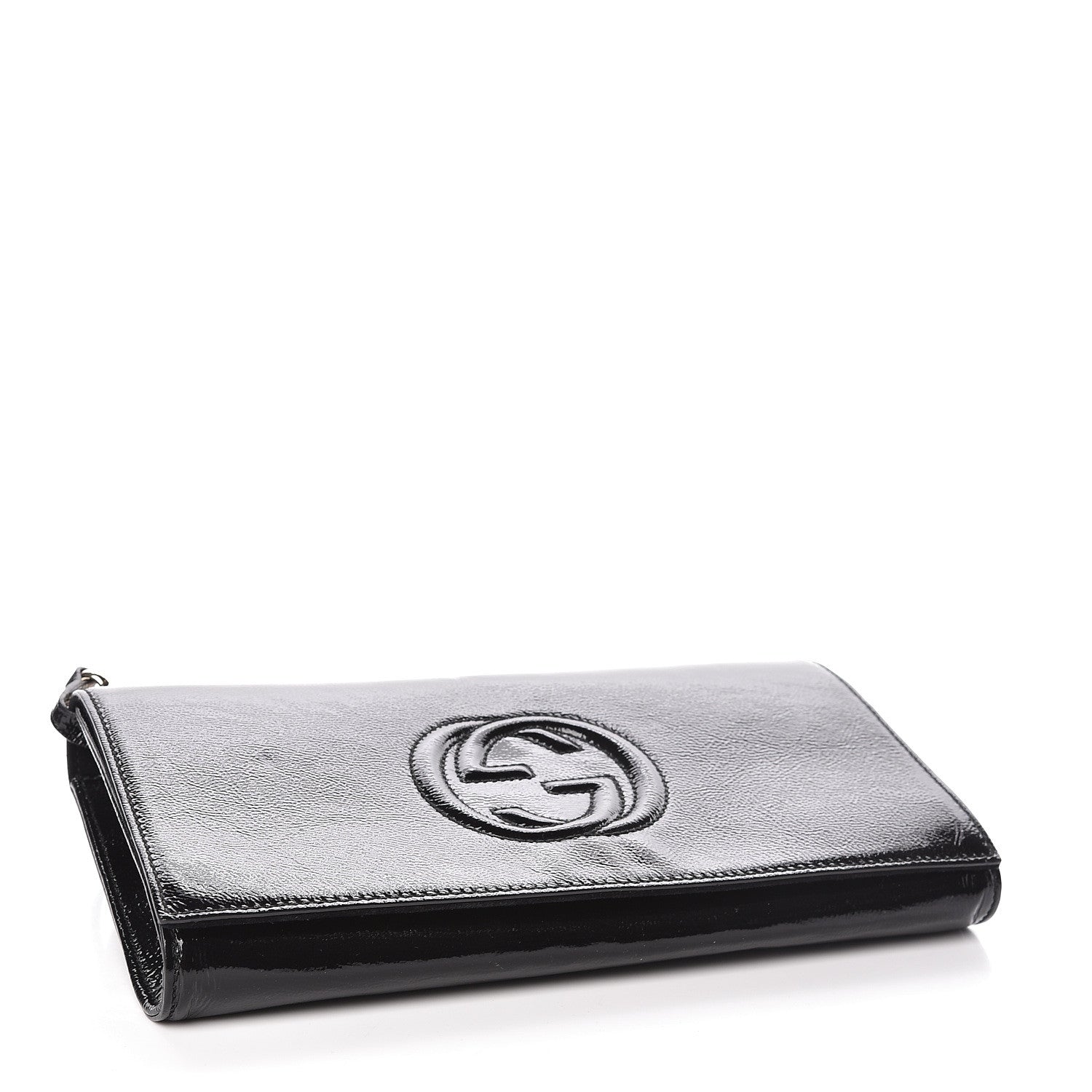 Gucci Soft Patent Medium Soho Clutch Black 4 of 7