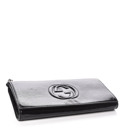 Gucci Soft Patent Medium Soho Clutch Black 4 of 7
