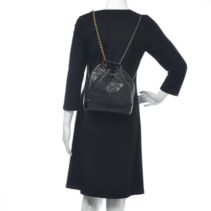 Chanel Aged Calfskin Quilted Small Gabrielle Backpack Black 2 of 14