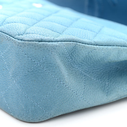 Chanel Iridescent Caviar Quilted Medium Double Flap Blue 13 of 13