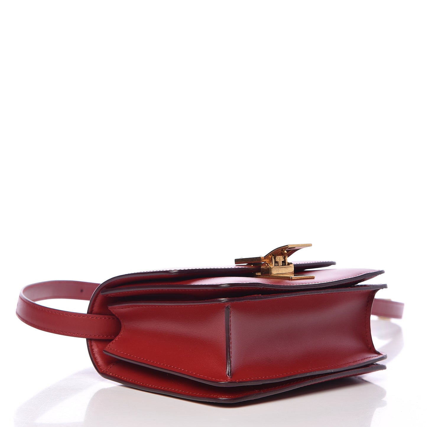 Smooth Calfskin Small Classic Box Flap Bag Red