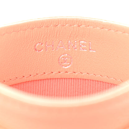 Chanel Caviar Quilted Card Holder Coral 6 of 9