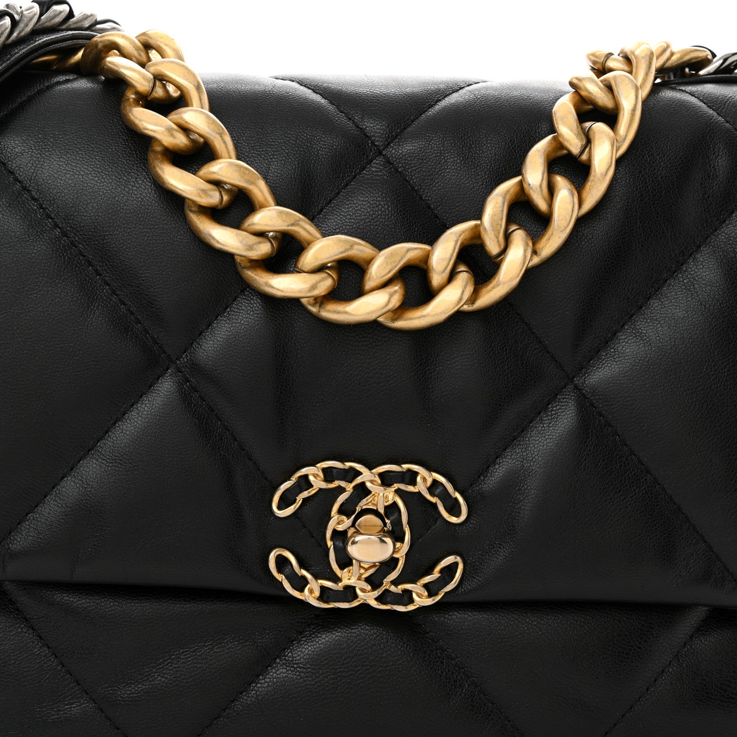 Chanel Lambskin Quilted Large Chanel 19 Flap Black 8 of 11