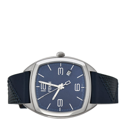 Fendi Stainless Steel Calfskin 39mm Momento Quartz Watch Blue 2 of 7