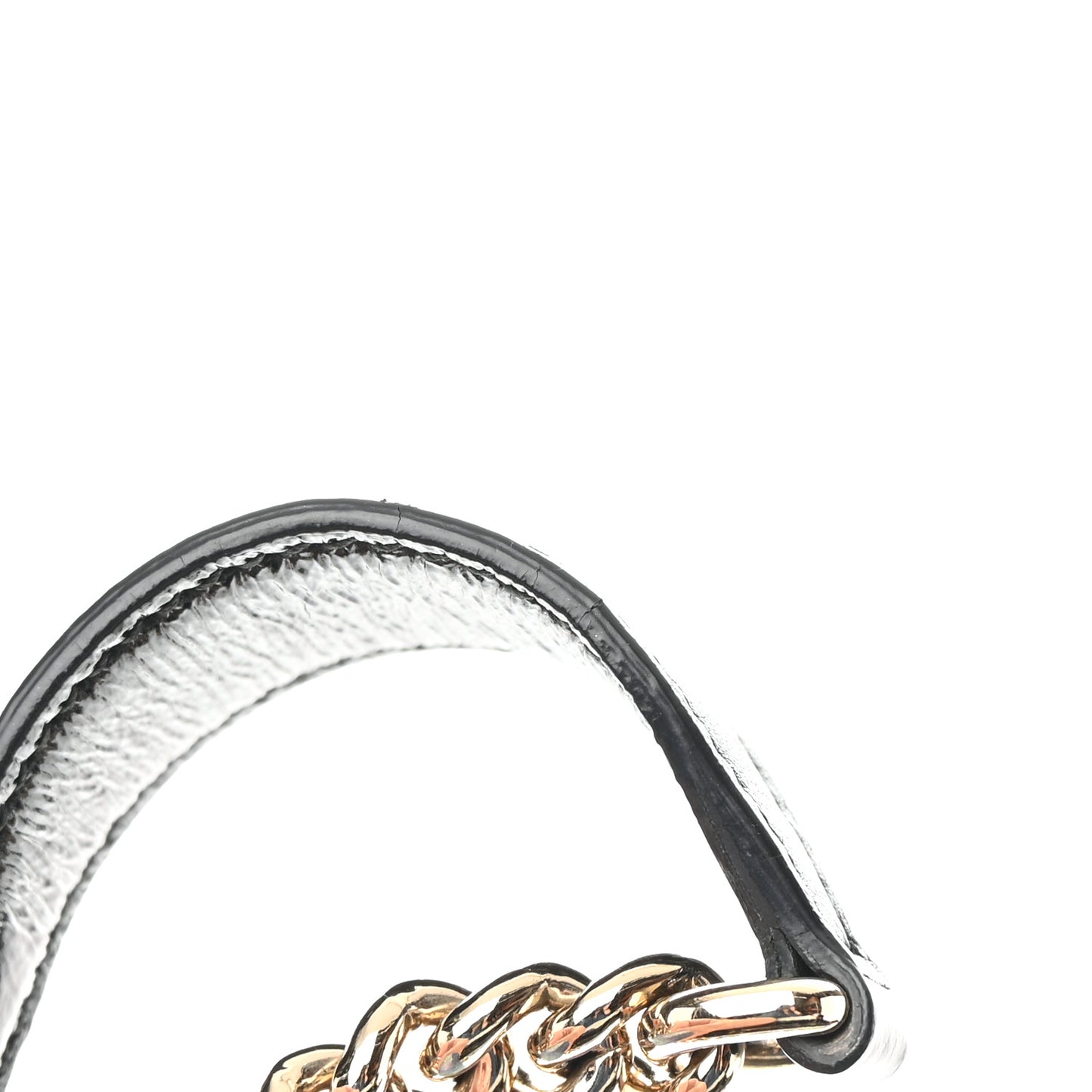 Patent Medium Soho Chain Shoulder Bag Black