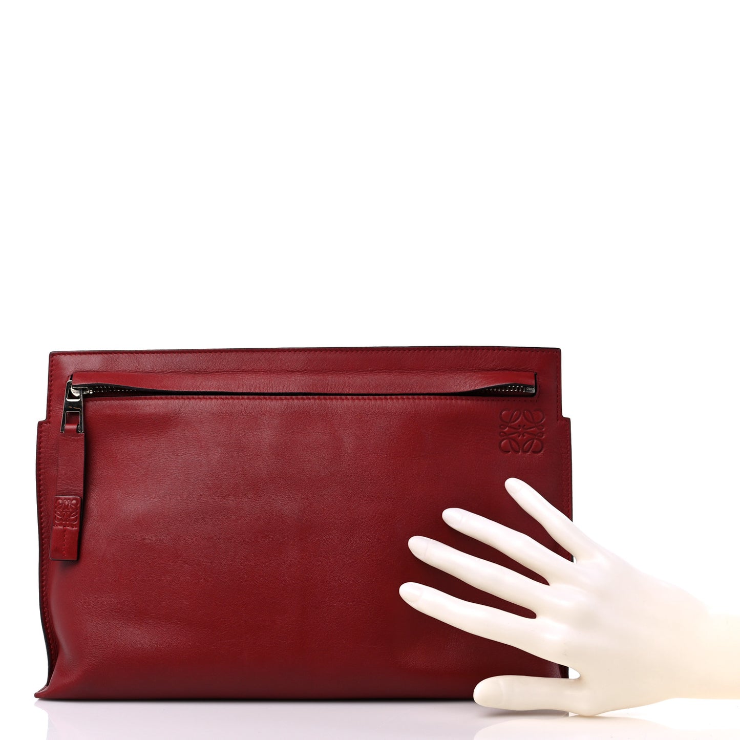 Calfskin T Pouch Red