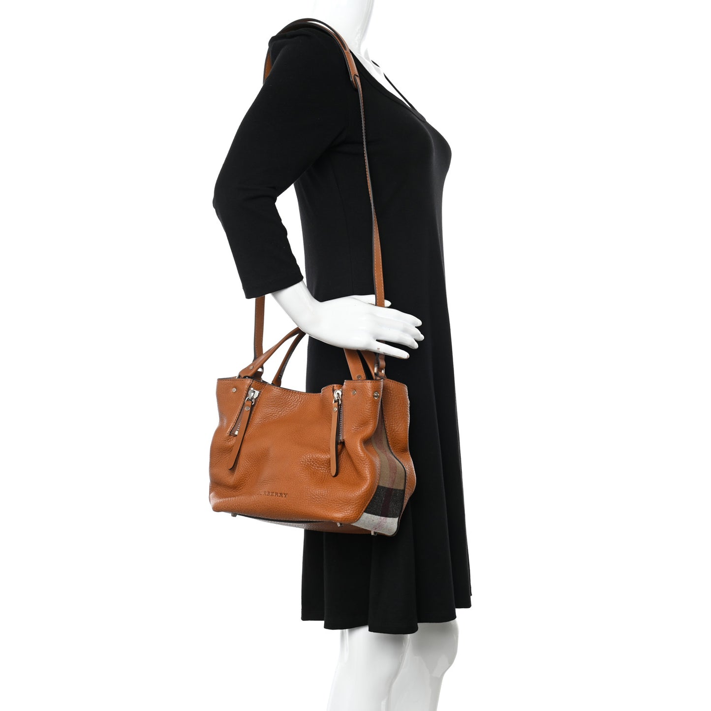 Grainy Calfskin House Check Small Maidstone Saddle Brown