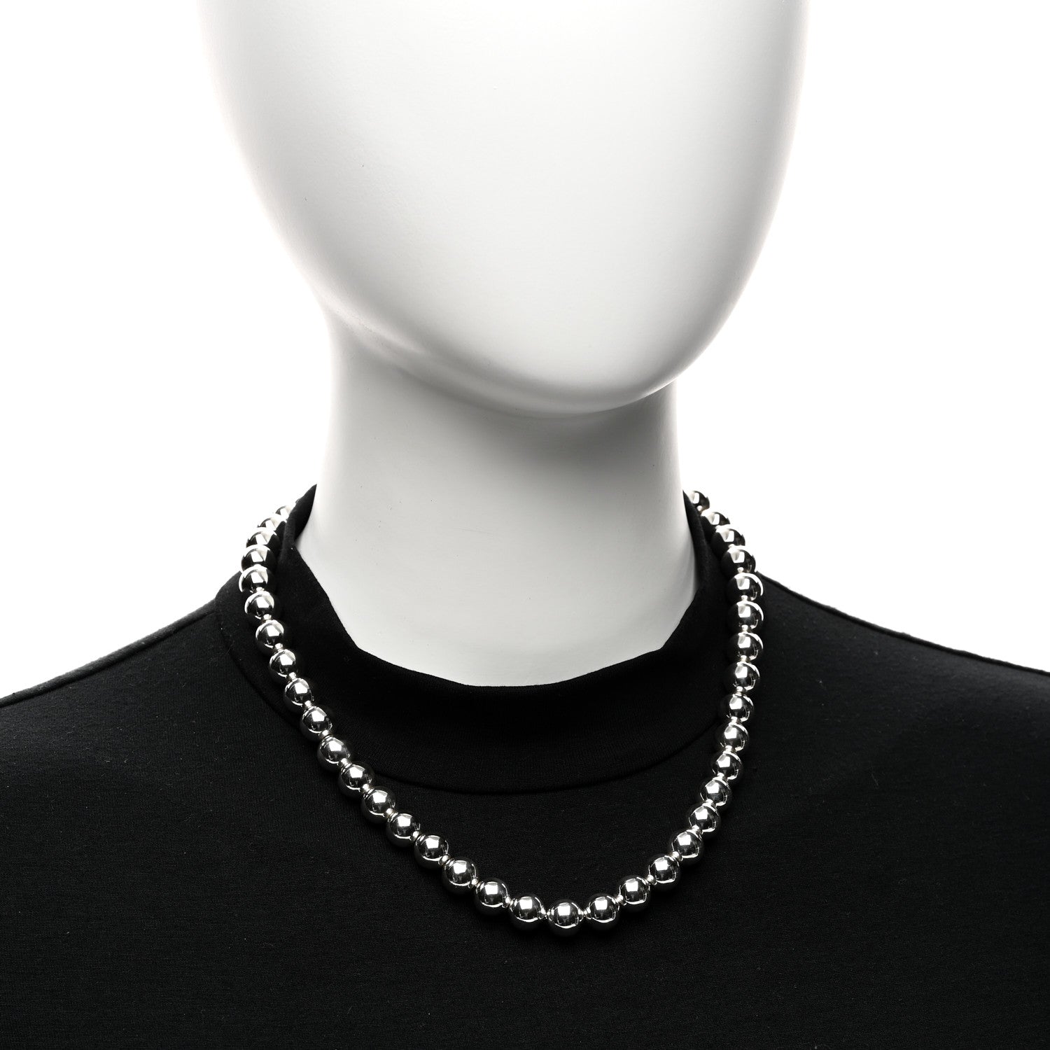 Tiffany Sterling Silver 10mm Hardwear Ball Necklace 2 of 4
