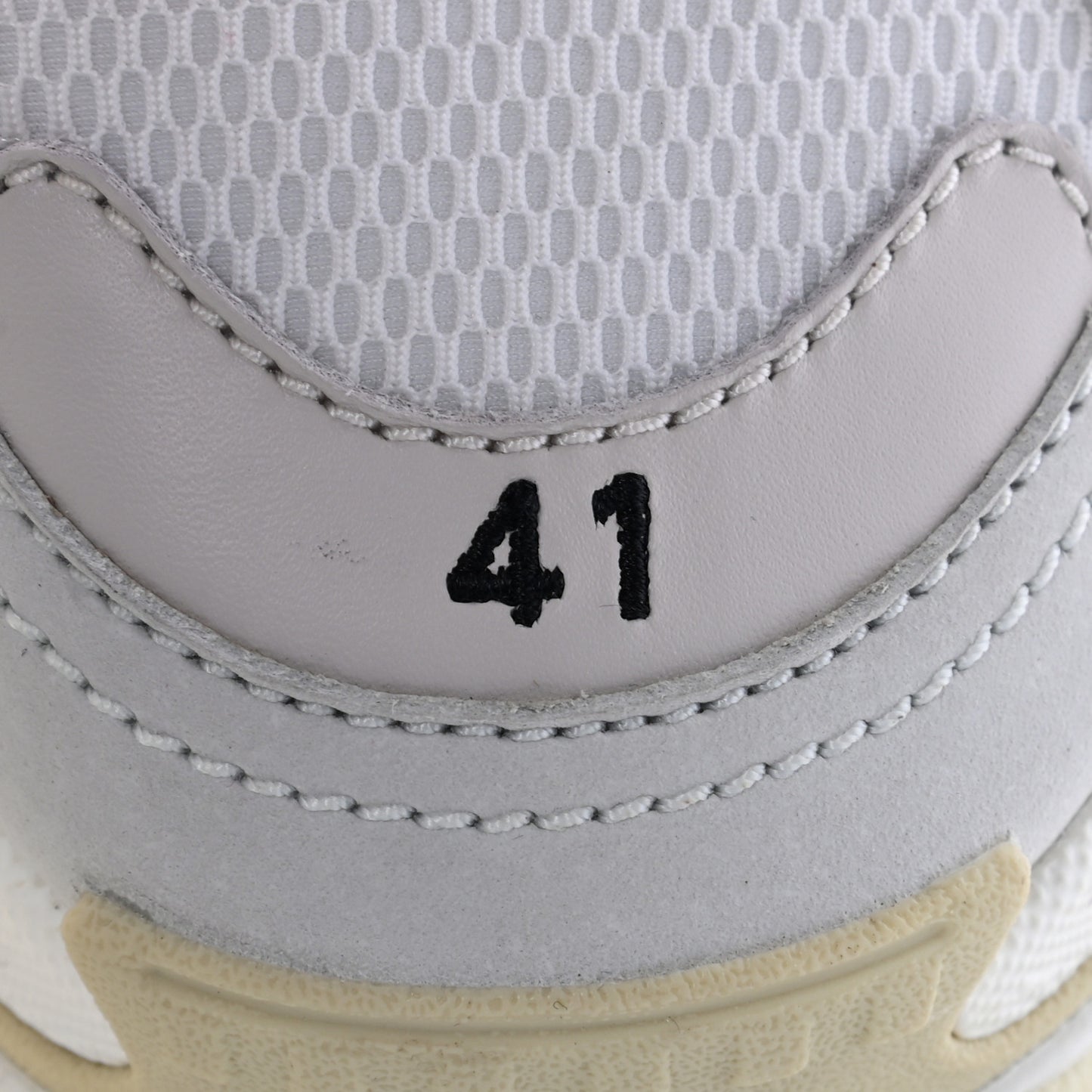 Fabric Mesh Womens Triple S Sneakers 41 White