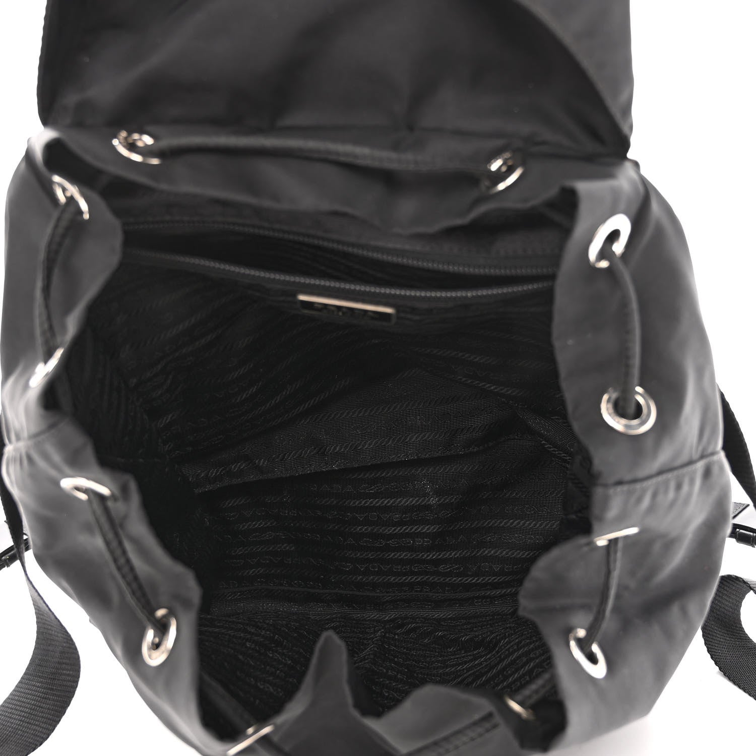 Prada Tessuto Nylon Vitello Backpack Black 4 of 9