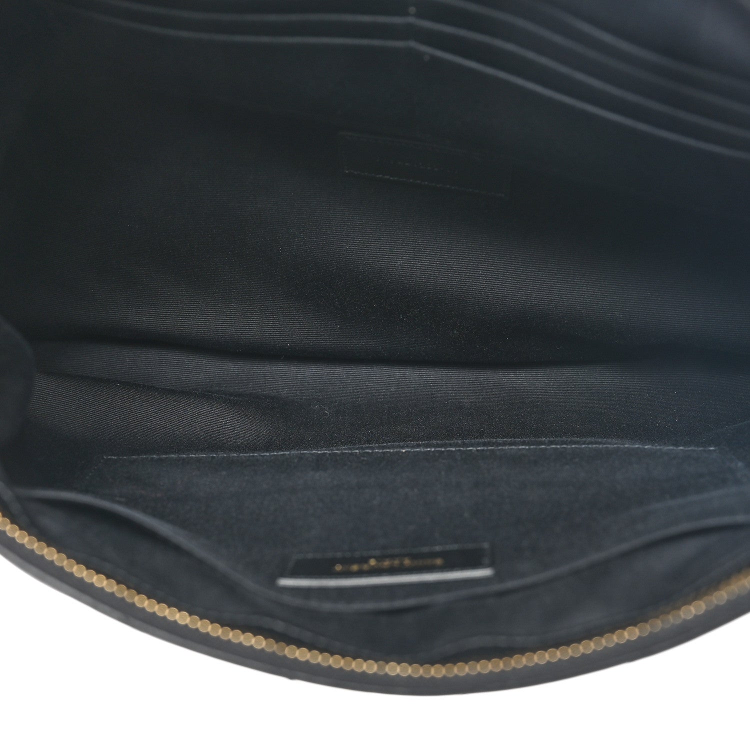 Saint Laurent Calfskin Matelasse Chevron Monogram Document Holder Black 5 of 8