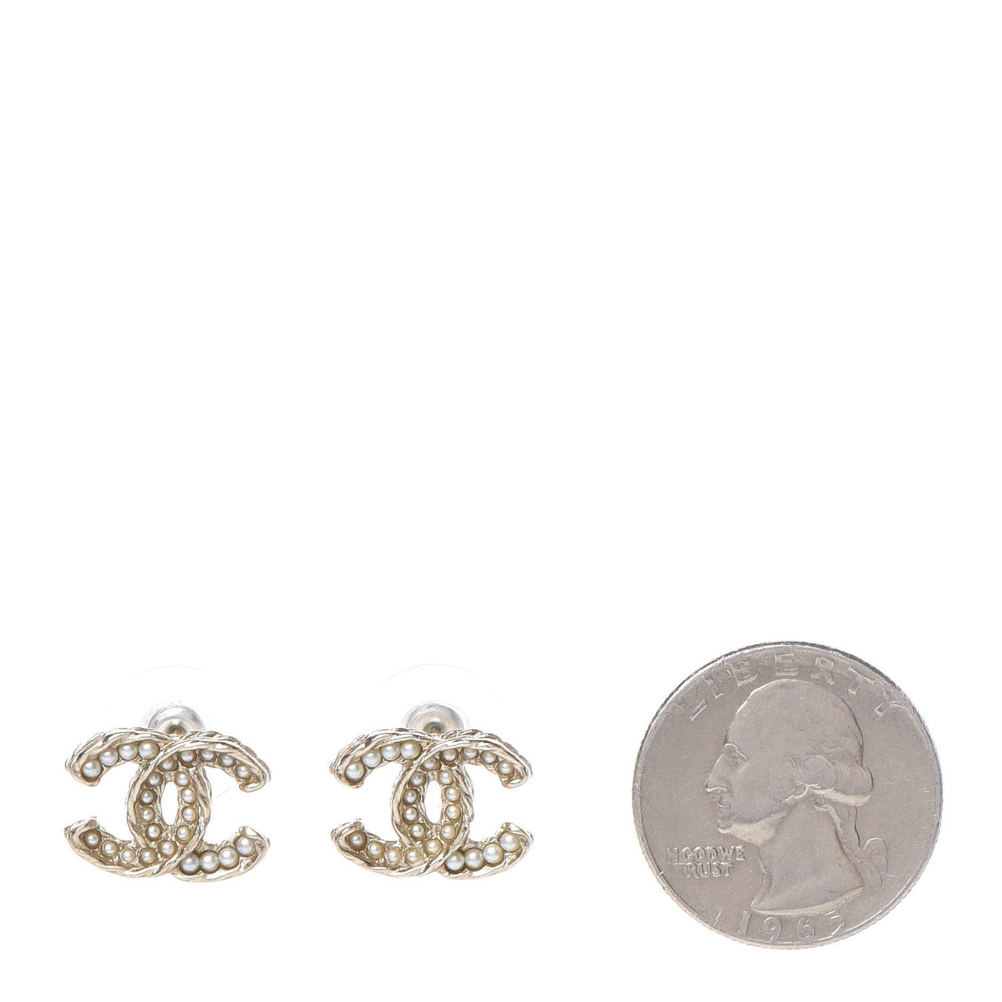 Pearl CC Earrings Gold