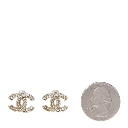 Chanel Pearl CC Earrings Gold 2 of 4