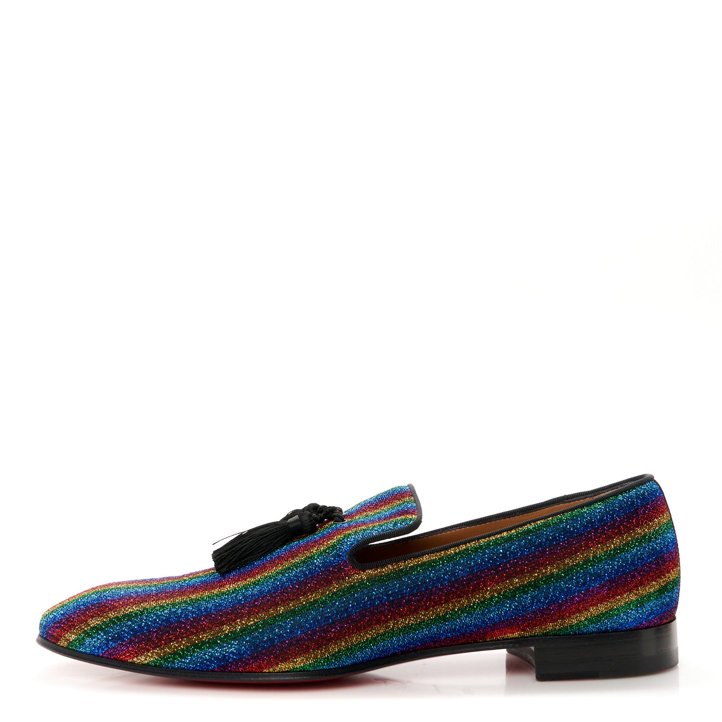 Glitter Mens Tassel Serge Officialito Flat Loafers 43.5 Multicolor