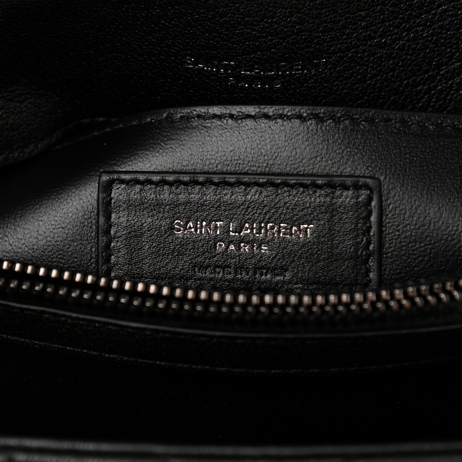 Saint Laurent Sheepskin Matelasse Chevron Monogram Medium College Bag Black 6 of 10