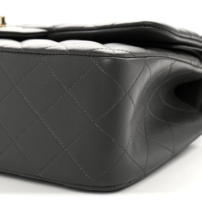 Chanel Lambskin Quilted Jumbo Double Flap Dark Grey 10 of 10