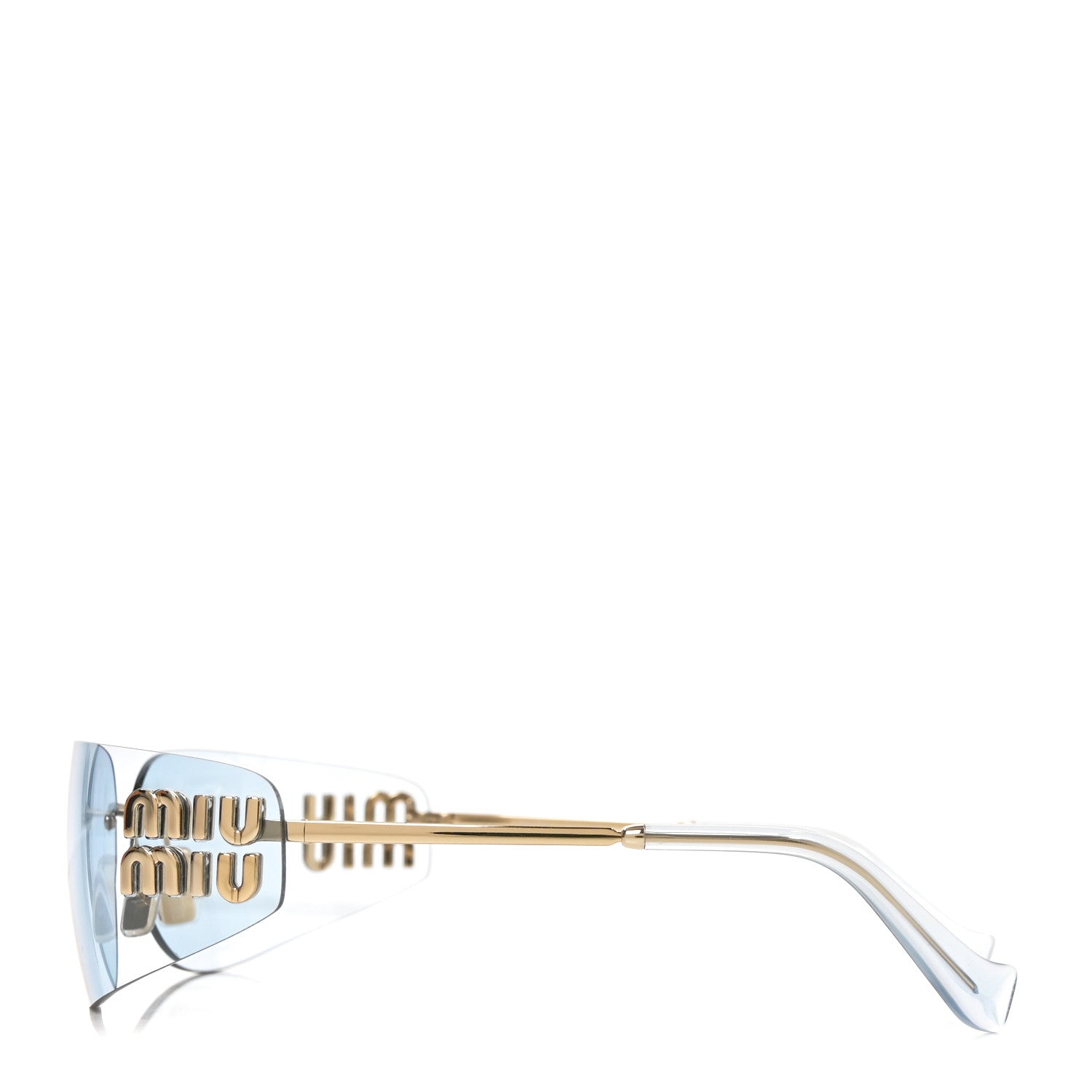 Miu Miu Metal Aube Sunglasses SMUA51 Blue 3 of 7