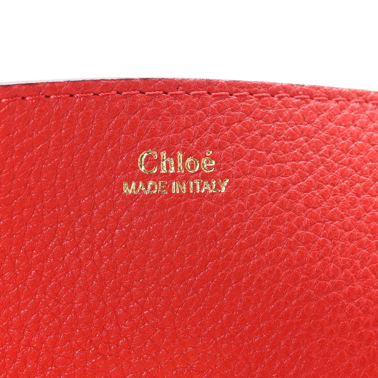 Chloe Grained Lambskin Drew Shoulder Bag Plaid Red 6 of 10