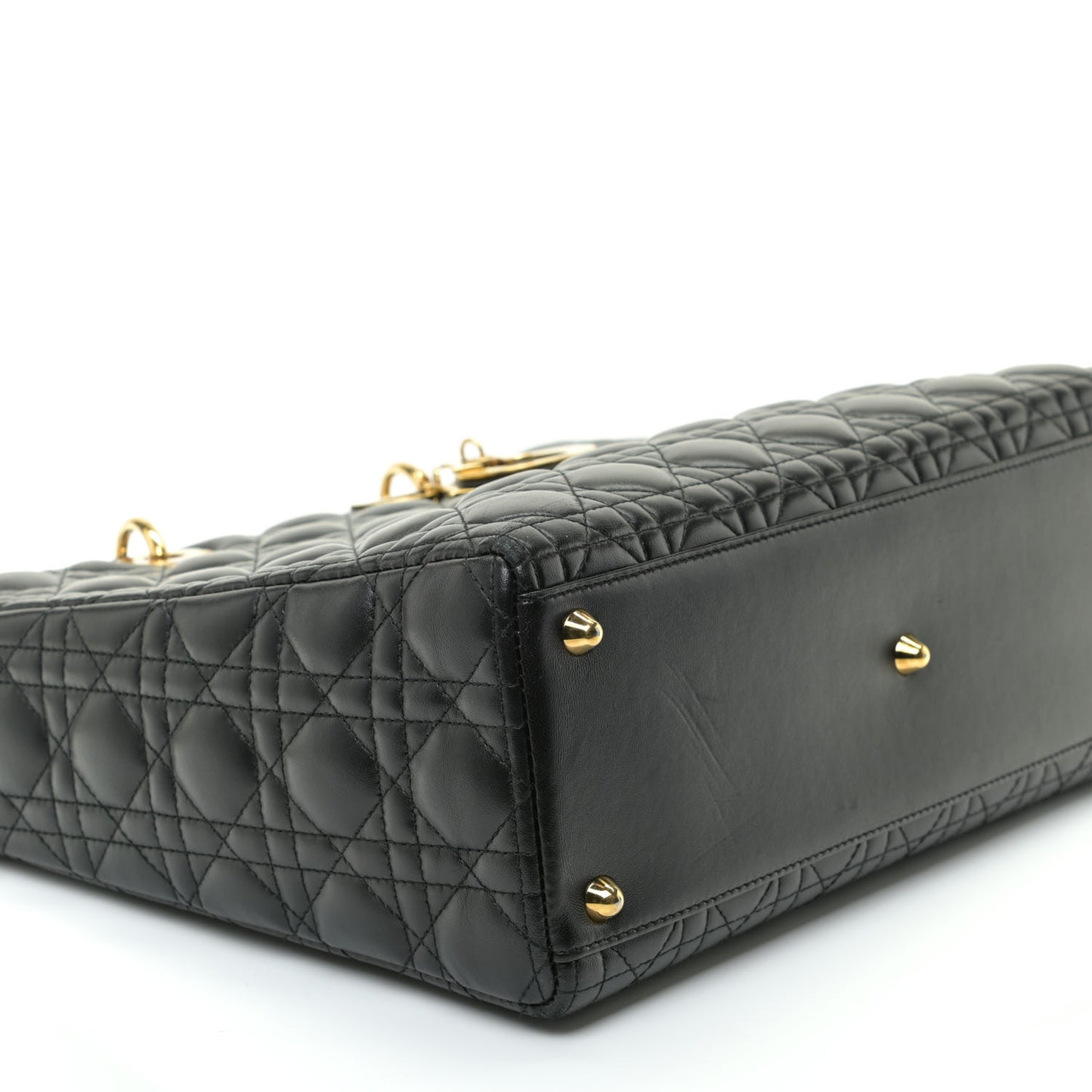 Lambskin Cannage Large Lady Dior Black