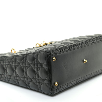 Christian Dior Lambskin Cannage Large Lady Dior Black 5 of 10