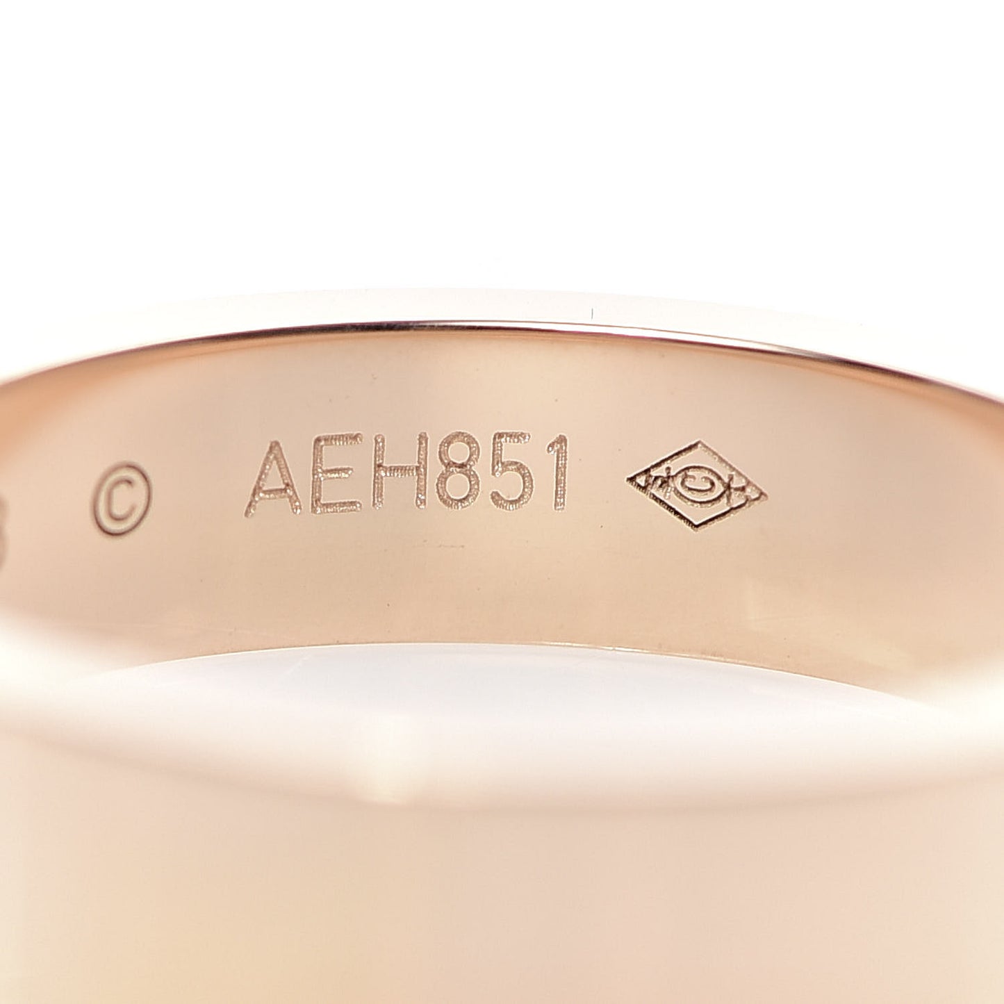 18K Pink Gold 4mm C De Wedding Band Ring 48 4.5