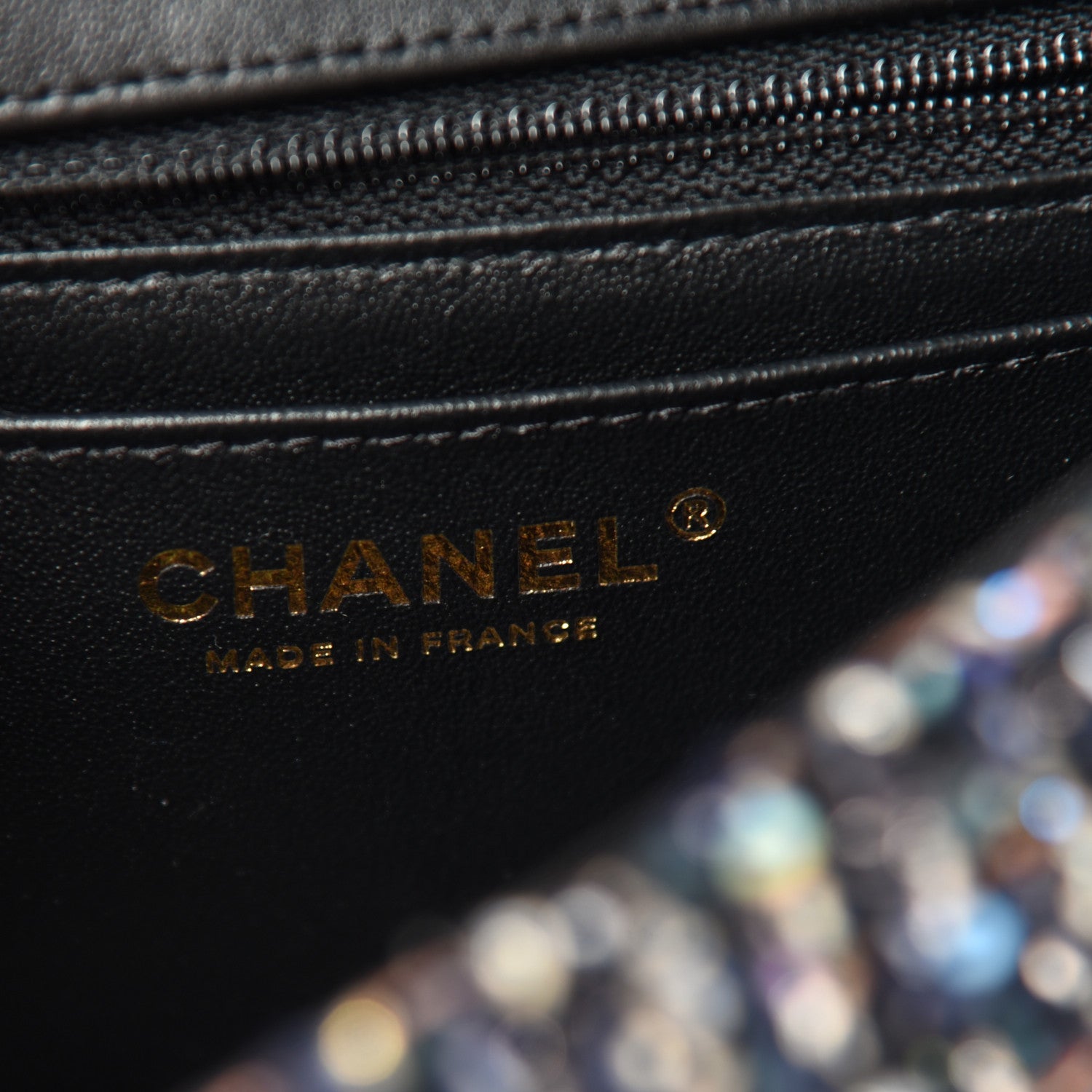 Chanel Glittered Tweed Quilted Mini Rectangular Flap Navy Blue Mulitcolor 6 of 11