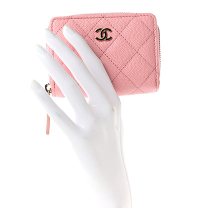 Chanel Caviar Quilted Compact Zipped Wallet Pink 2 of 8