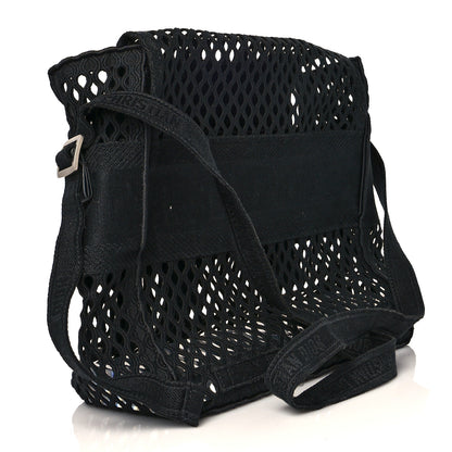 Christian Dior Canvas Embroidered Mesh Diorcamp Messenger Black 4 of 15