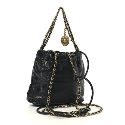 Chanel Shiny Calfskin Quilted Mini Chanel 22 Black 3 of 10