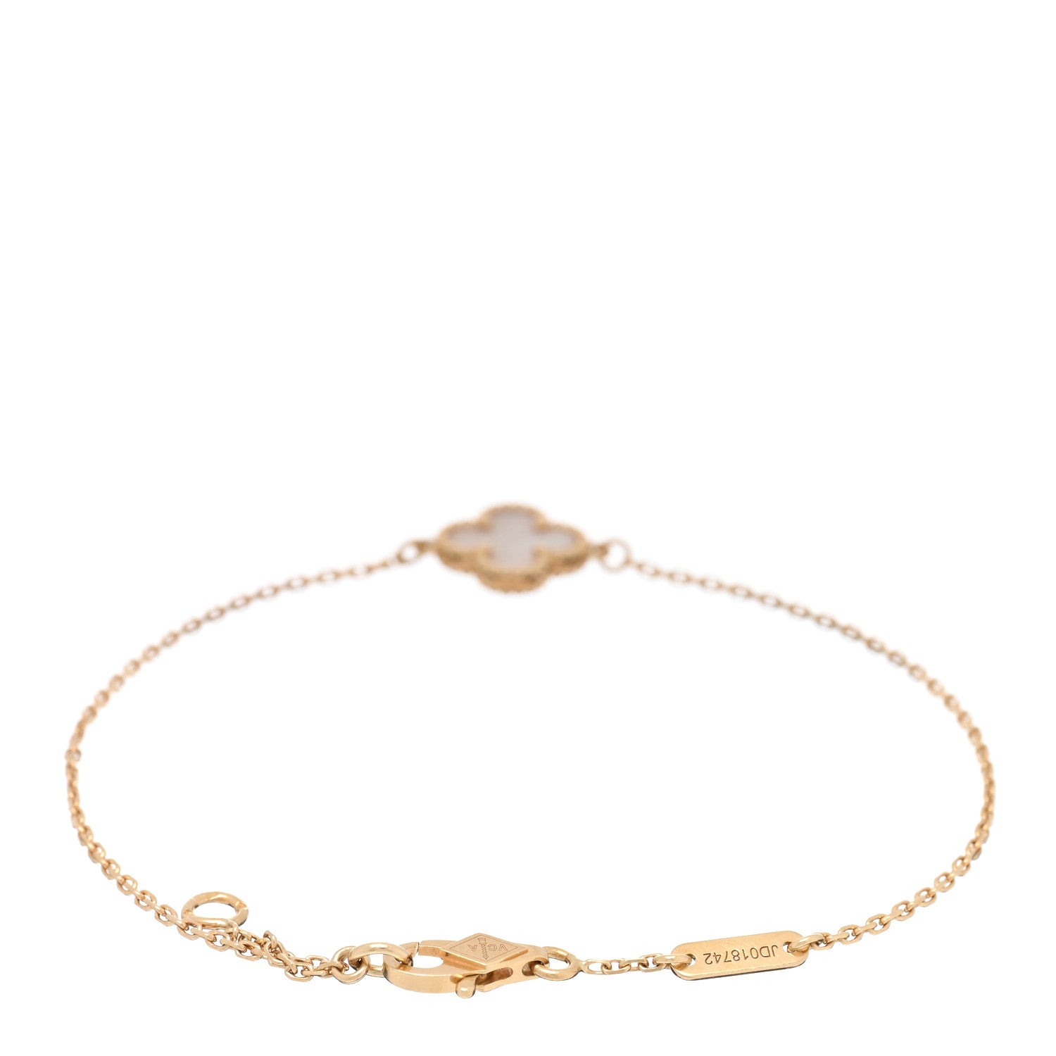 Van Cleef & Arpels 18K Yellow Gold Mother of Pearl Sweet Alhambra Bracelet 2 of 4