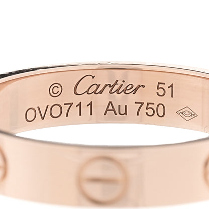 Cartier 18K Pink Gold 3.5mm LOVE Wedding Band Ring 51 5.75 4 of 5