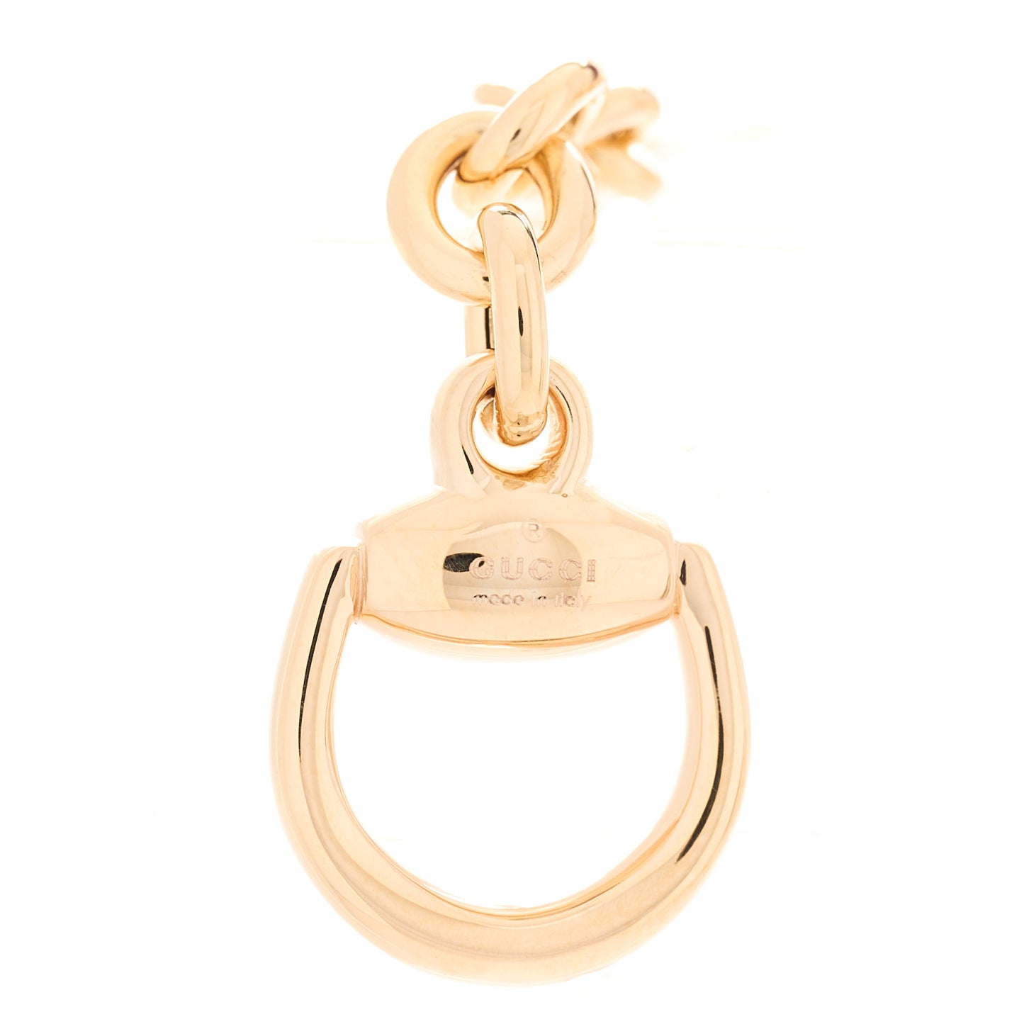 18K Rose Gold Horsebit Drop Earrings