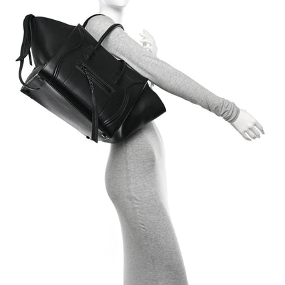 Celine Grained Calfskin Medium Phantom Luggage Black 2 of 11